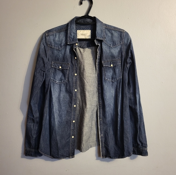 Dark blue jean jacket / Veste en jean bleu foncé - Picture 3 of 11